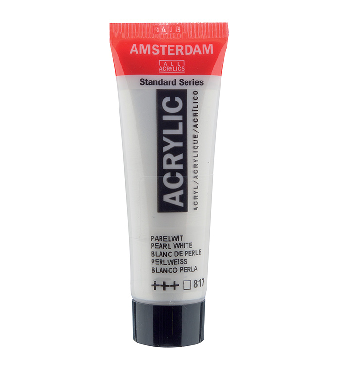 Ακρυλικό Χρώμα Ζωγραφικής Amsterdam Standard Series Acrylic Tube 20 ml Pearl White 817