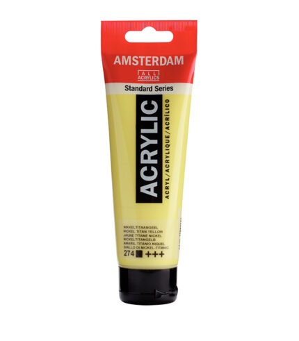 Ακρυλικό Χρώμα Ζωγραφικής Amsterdam Standard Series Acrylic Tube 120 ml Nickel titanium yellow 274