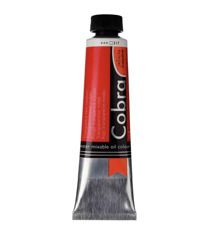 Cobra Artist Water Mixable Oil Colour Tube 40 ml Transparent red medium 317