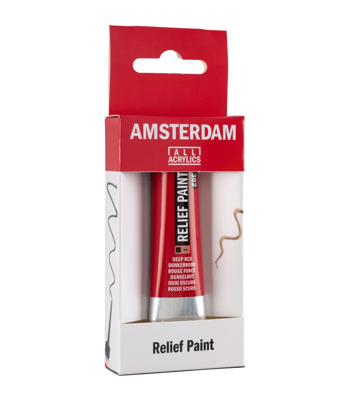 Amsterdam Relief Paint Tube 20 ml Deep Red 302
