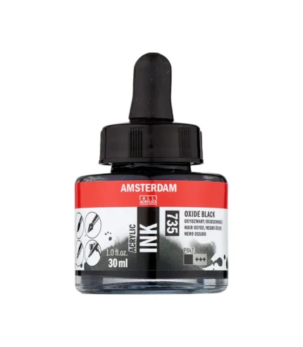 Ακρυλικό Χρώμα Ζωγραφικής Amsterdam Acrylic Ink Bottle 30 ml Oxide Black 735
