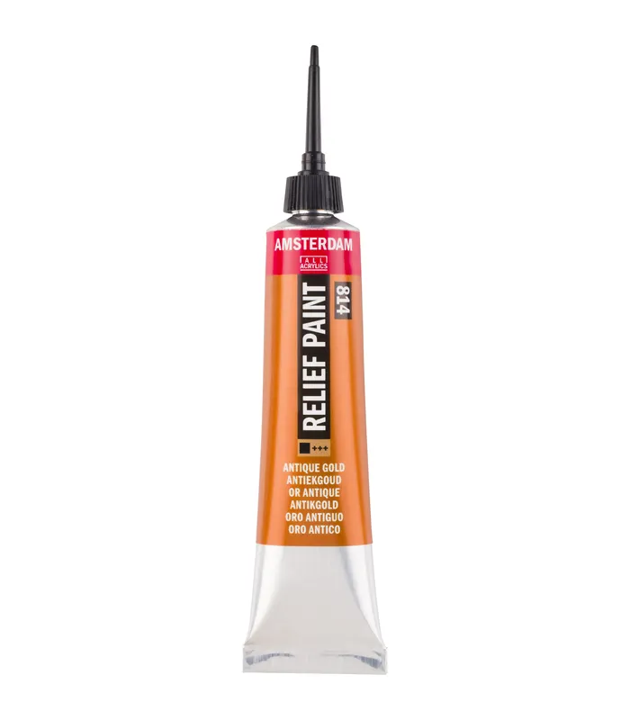 Amsterdam Relief Paint Tube 20 ml Antique Gold 814
