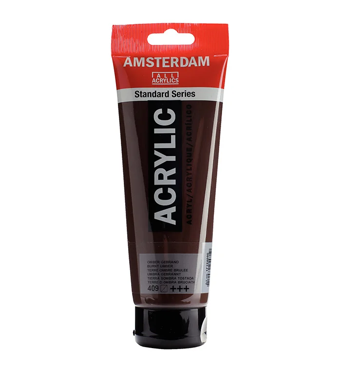Ακρυλικό Χρώμα Ζωγραφικής Amsterdam Standard Series Acrylic Tube 250 ml Burnt Umber 409