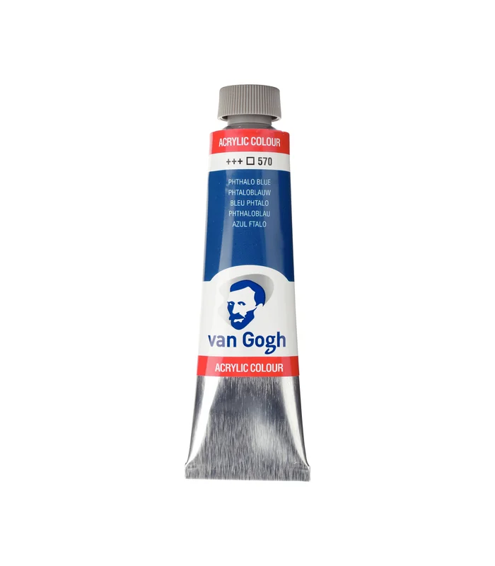 Ακρυλικό Χρώμα Ζωγραφικής Van Gogh Acrylic Colour Tube 40 ml Phthalo Blue 570