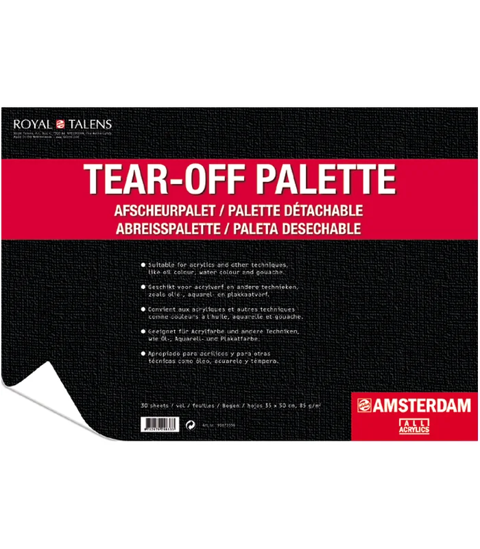Χάρτινη παλέτα ζωγραφικής Amsterdam Tear-off palette XL