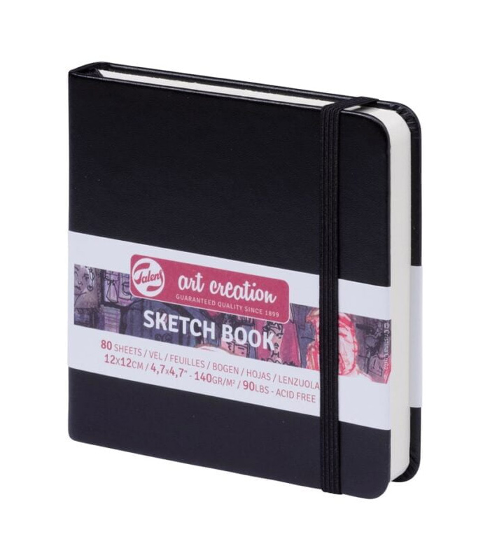 Χαρτί Σχεδίου Talens Art Creation Sketchbook Black 12×12cm 140gr – 80 Φύλλα